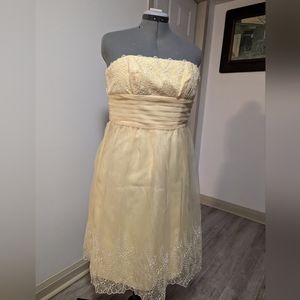 David's Bridal Yellow Dress